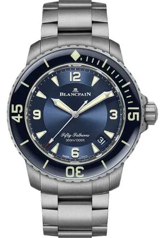 Blancpain Fifty Fathoms 5015-12B40-98B 45mm Titanium Blue