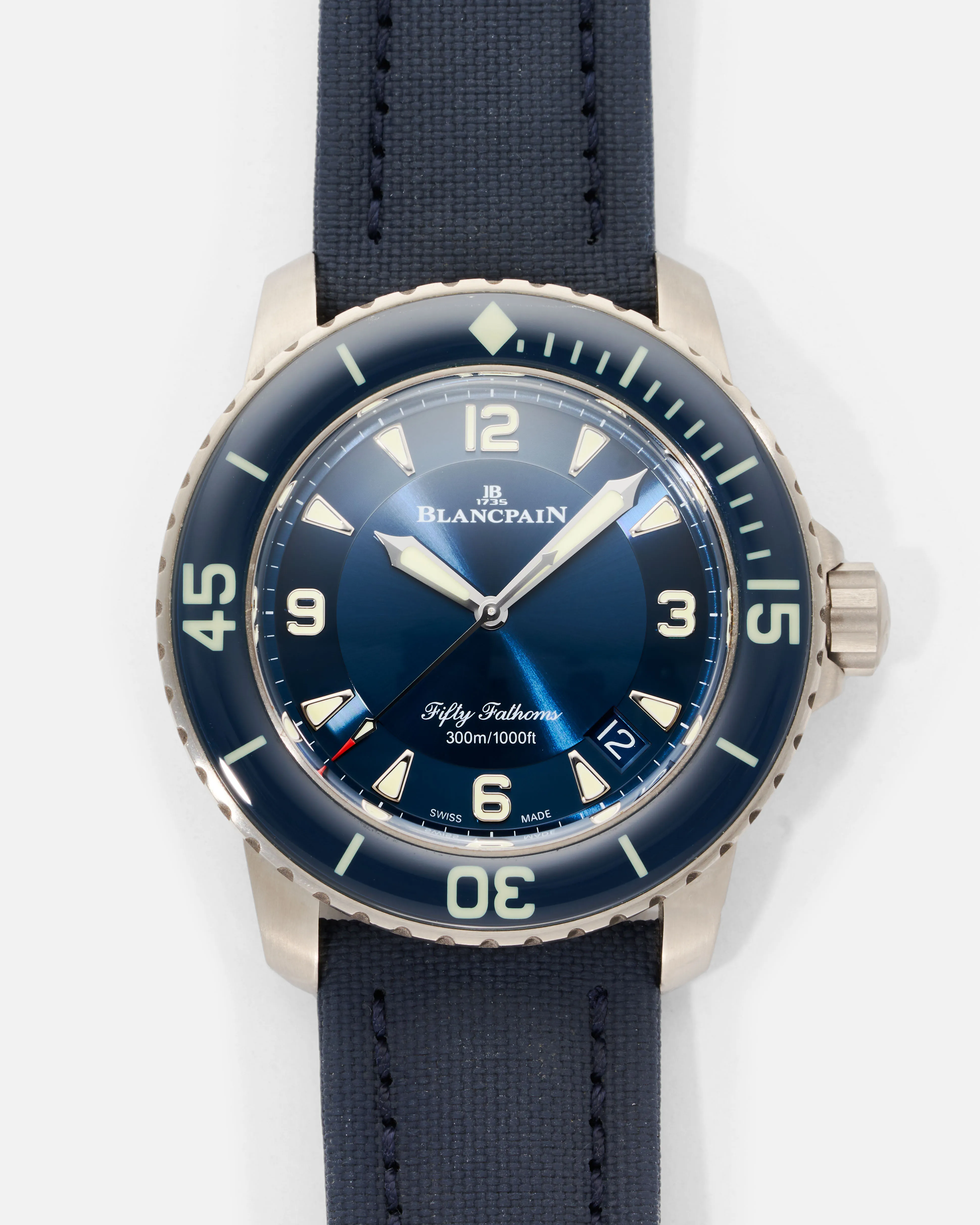 Blancpain Fifty Fathoms 5015-12B40-O52A 45mm Titanium Blue