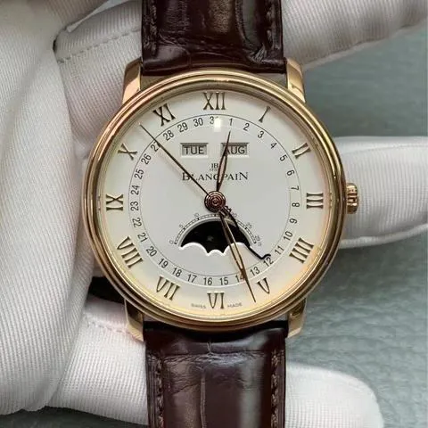 Blancpain Villeret 6654-3642-55B 40mm Rose gold White