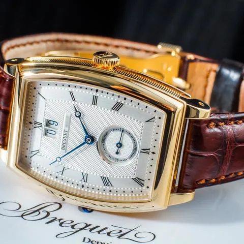 Breguet Héritage 5480 34mm Yellow gold Silver