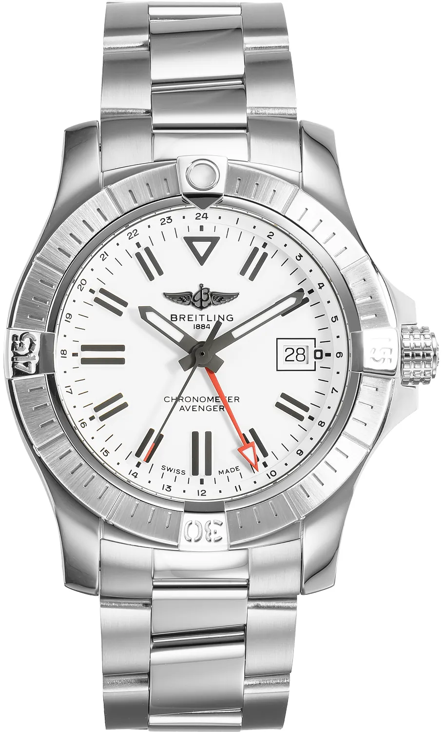 Breitling Avenger A32397 43mm Stainless steel White