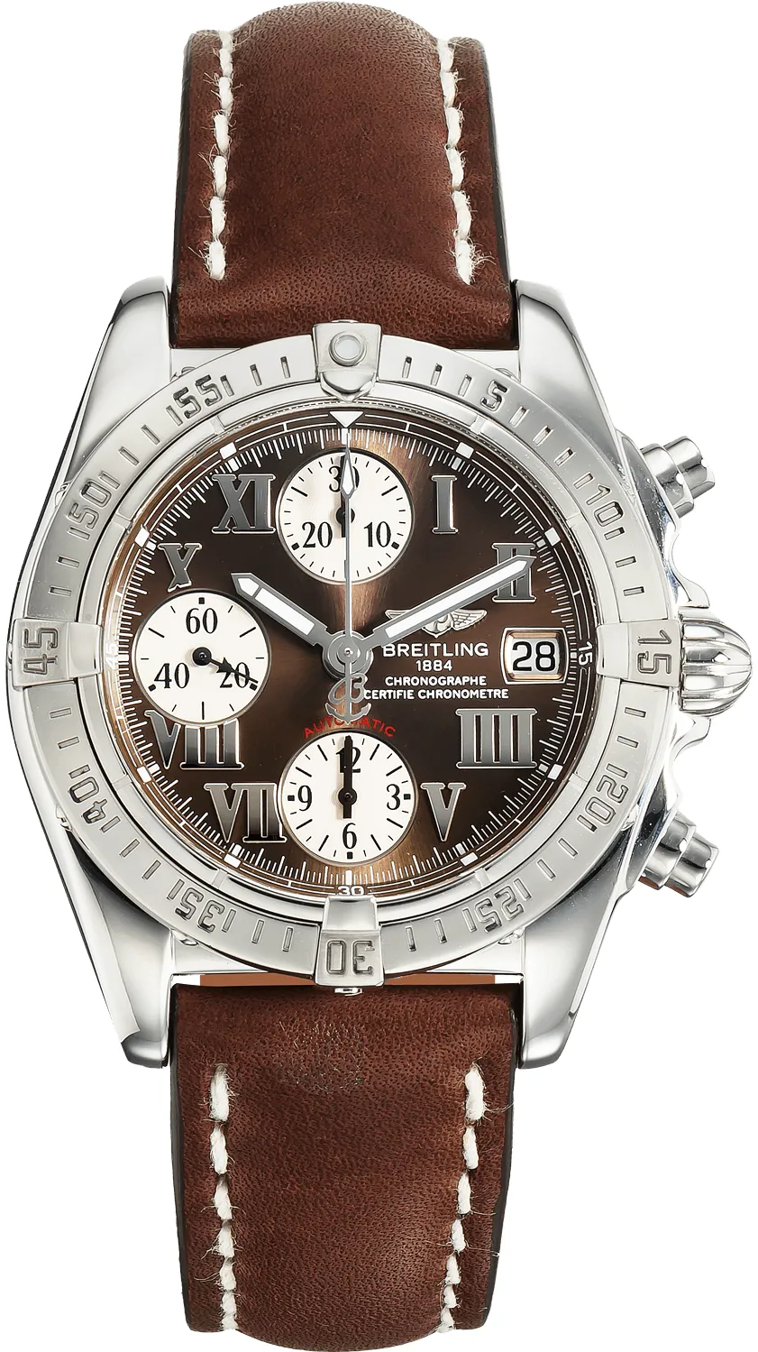 Breitling Cockpit A13358 39mm Stainless steel Brown