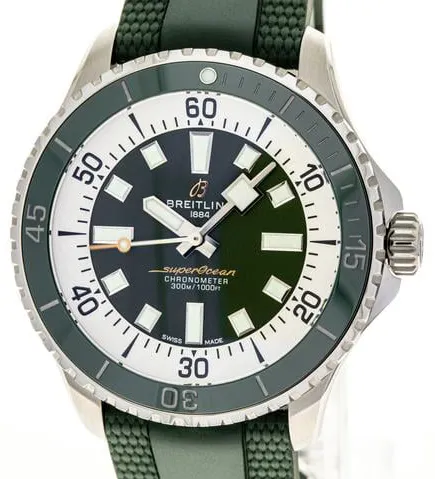 Breitling Superocean A17376A31L1S1 44mm Stainless steel Green