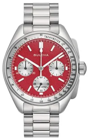 Bulova Lunar Pilot 96A316 43mm Stainless steel Red