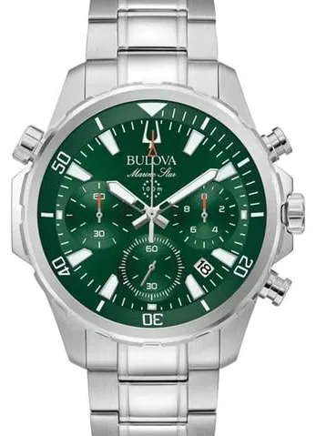 Bulova Marine Star 96B396 43mm Stainless steel Green