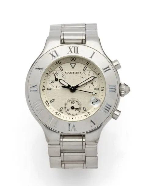 Cartier 21 Chronoscaph 38mm Stainless steel Beige