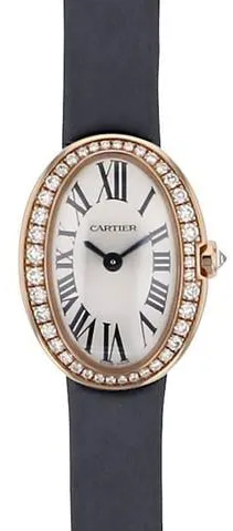 Cartier Baignoire wb520028 25.5mm Rose gold Silver