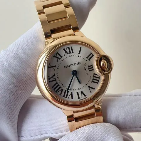 Cartier Ballon Bleu 28mm W69002Z2 28mm Rose gold Silver