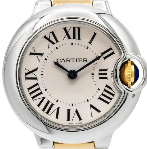 Cartier Ballon Bleu 28mm W69007Z3 28mm Yellow gold and Stainless steel White