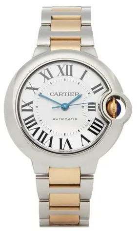 Cartier Ballon Bleu 33mm W2BB0002 33mm Yellow gold and Stainless steel Silver