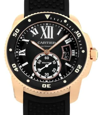 Cartier Calibre de Cartier W7100052 42mm Rose gold Black