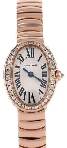 Cartier Mini Baignoire WB520026 19mm Rose gold Silver