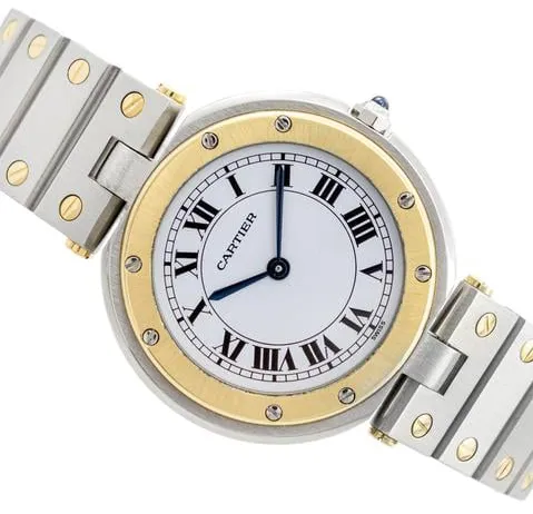 Cartier Santos 8191 33mm Yellow gold and Stainless steel White