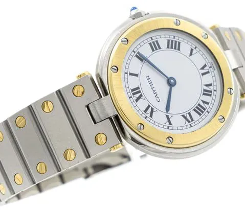 Cartier Santos 8191 33mm Yellow gold and Stainless steel White 2