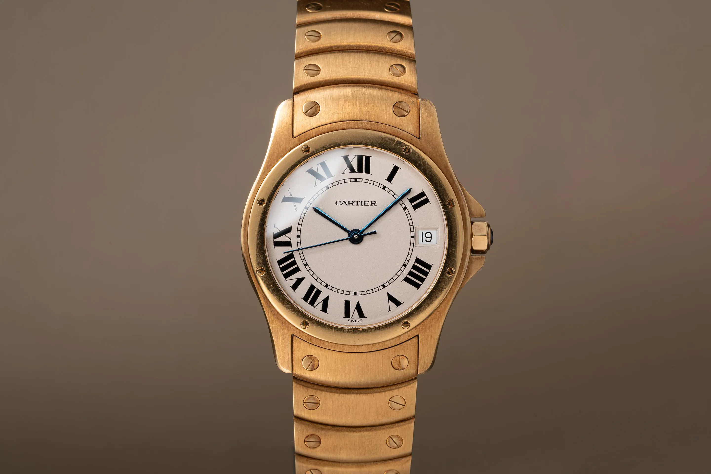 Cartier Santos Ronde 1900 1 33mm Yellow gold and 18k yellow gold White