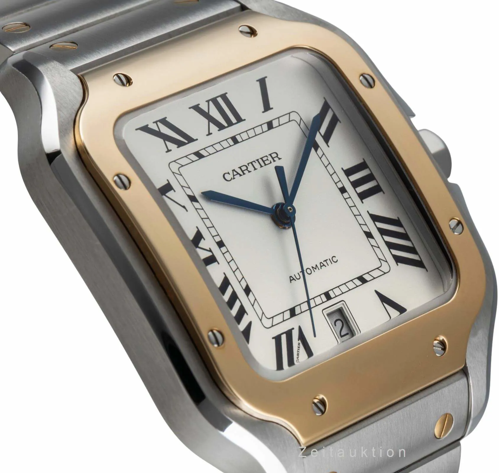 Cartier Santos W2SA0006 38mm Yellow gold and Stainless steel Silver 10