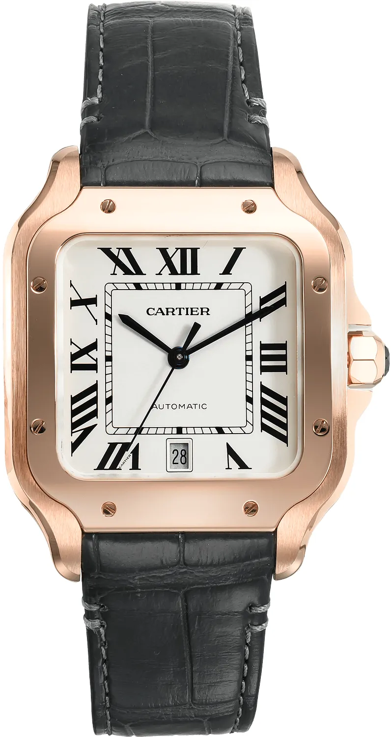 Cartier Santos WGSA0011 38mm Rose gold Silver Gray