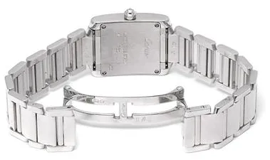 Cartier Tank Française W4TA0008 20mm White gold Silver 3