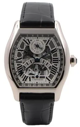 Cartier Tortue W1580048 45.5mm White gold Silver