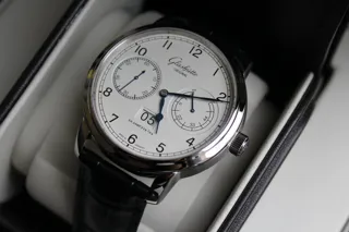 Glashütte Senator Observer 100-14-05-02-04 Stainless steel White