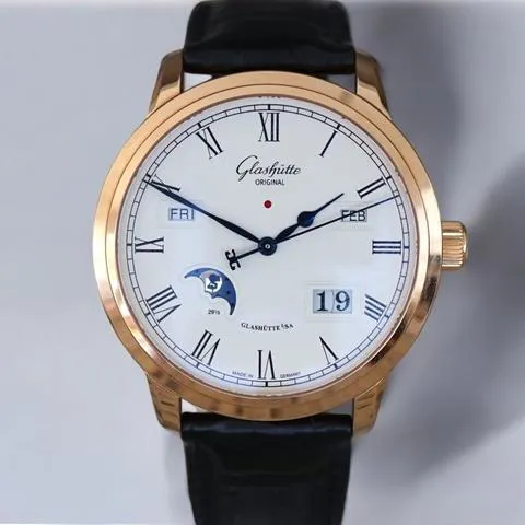 Glashütte Senator Perpetual Calendar 100-02-22-05-05 42mm Rose gold Silver