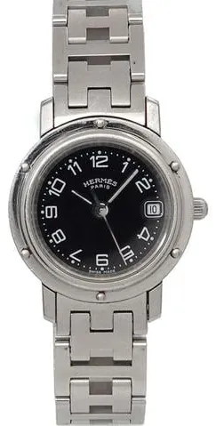 Hermès Clipper 29mm Stainless steel Black