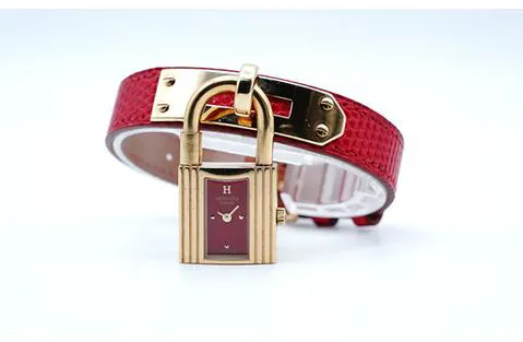 Hermès KE1.201 20mm Yellow gold Red 2