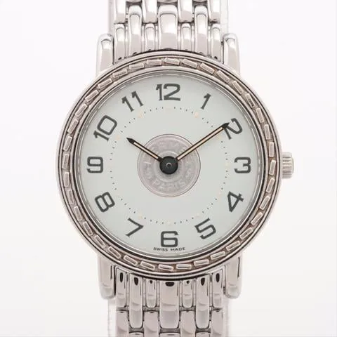 Hermès 24mm Stainless steel White