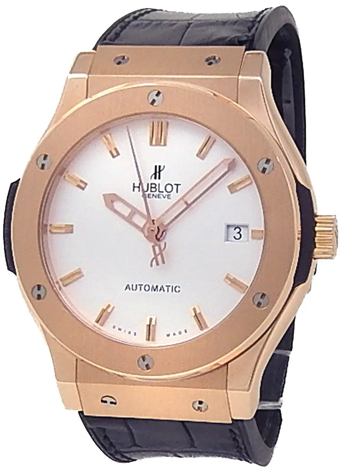 Hublot Classic Fusion 511.PX.2610.LR 45mm Rose gold and 18k rose gold Silver