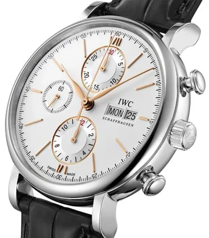 IWC Portofino Chronograph IW391031 42mm Stainless steel Silver 4