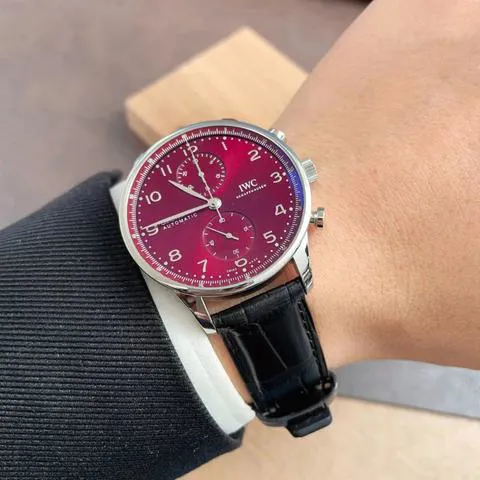 IWC Portugieser IW371616 41mm Stainless steel Red 1