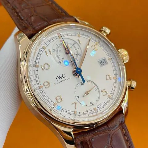 IWC Portugieser IW390402 42mm Rose gold Silver 4