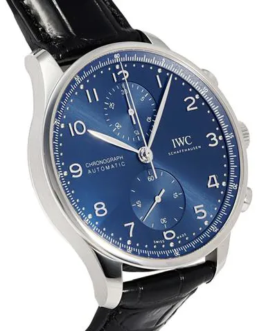 IWC Portuguese Chronograph IW371606 41mm Stainless steel Blue 1