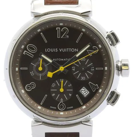 Louis Vuitton Q1121 42mm Stainless steel Brown