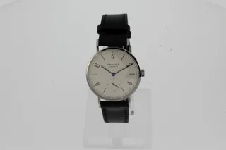 NOMOS Tangente 139 Stahl galvanized, white silver plated