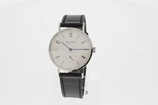 NOMOS Tangente 164 Stahl galvanized, white silver plated