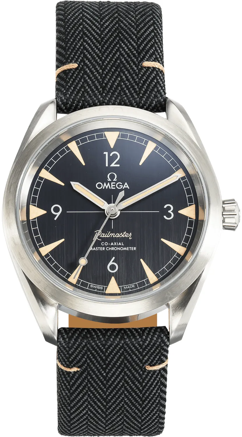 Omega Railmaster 220.12.40.20.01.001 40mm Stainless steel Black