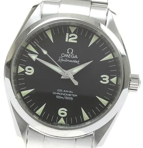 Omega Railmaster 2803.52.37 39mm Stainless steel Black