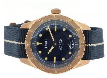 Oris Carl Brashear 01 401 7764 3185-Set 40mm Bronze Blue 1