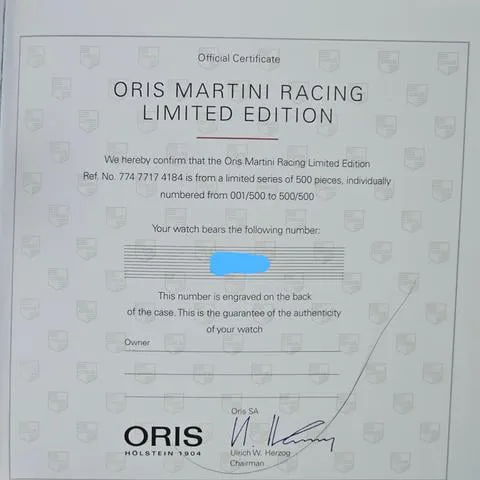 Oris Williams 01 774 7717 4184-Set MB 44mm Black 6