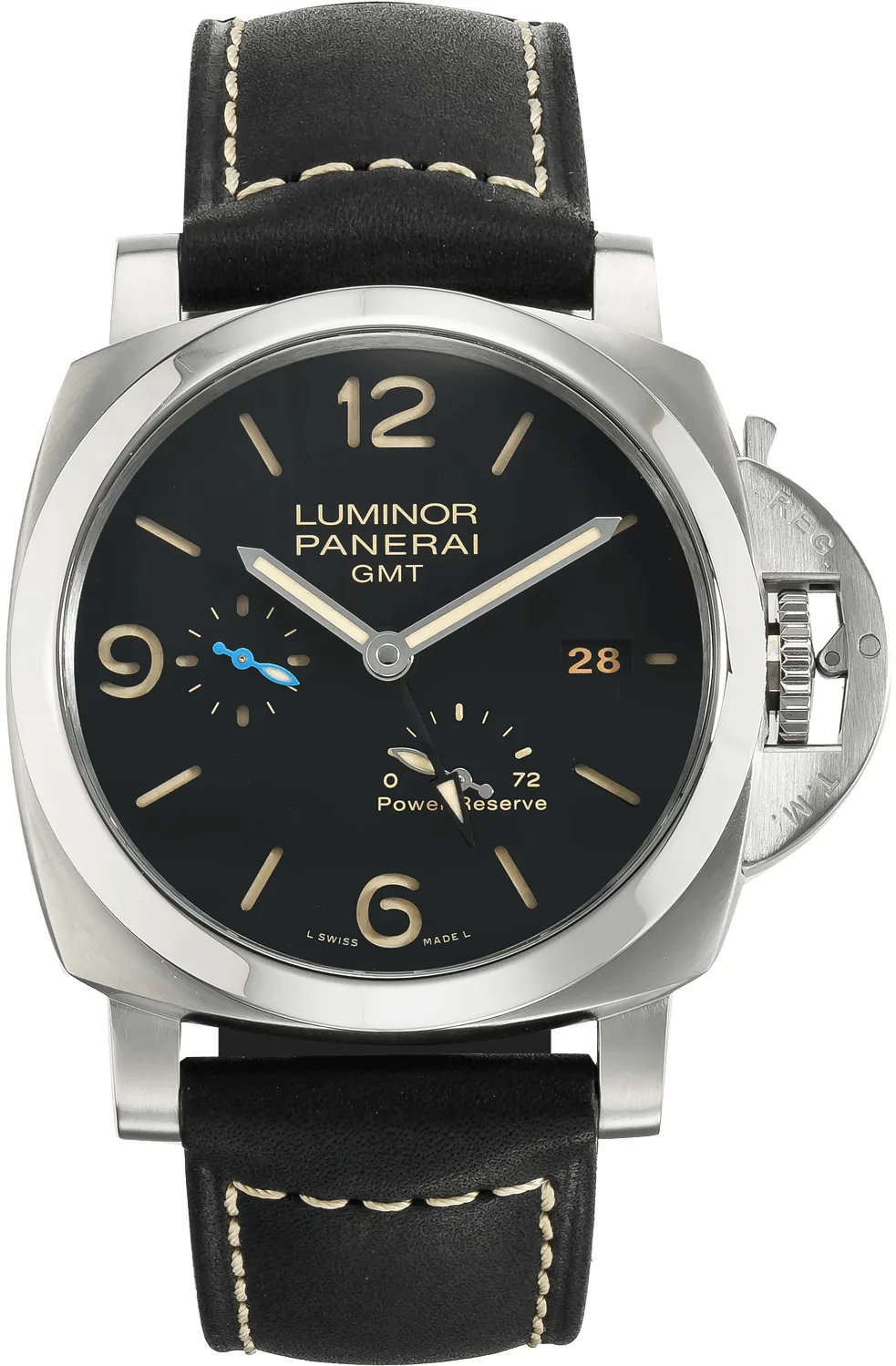 Panerai Luminor 1950 3 Days GMT Power  PAM 01321 44mm Stainless steel Black