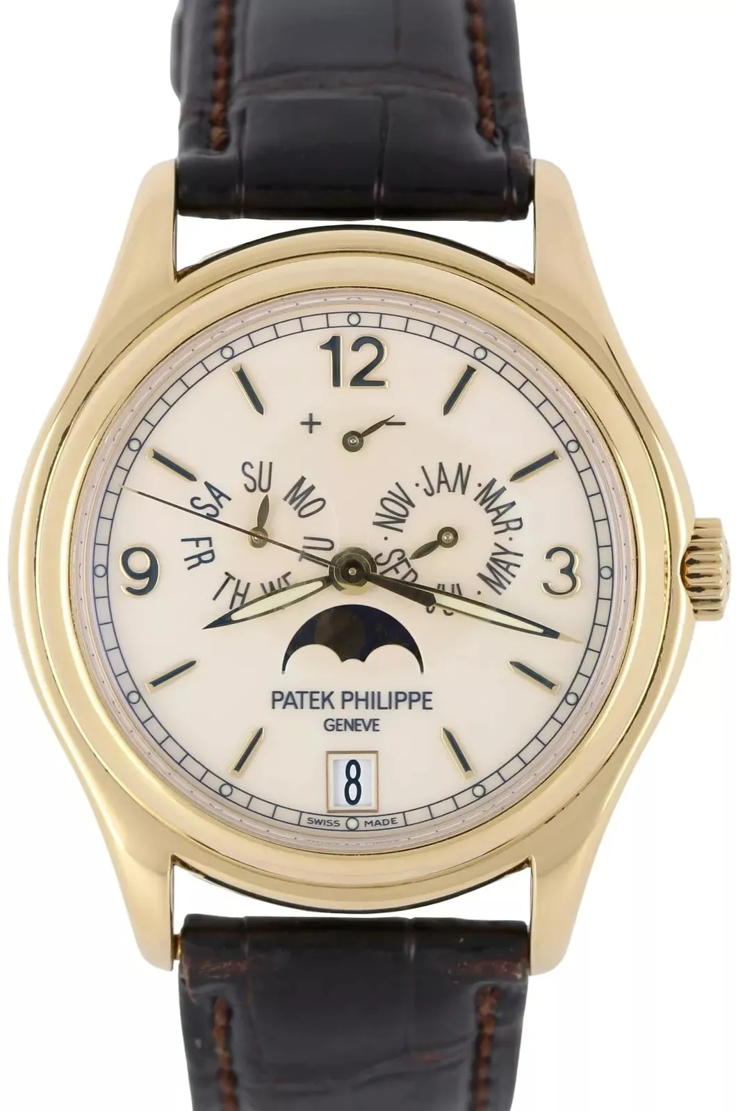 Patek Philippe Annual Calendar 5146J-001 39mm Yellow gold Beige