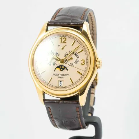 Patek Philippe Annual Calendar 5146J-001 39mm Yellow gold Beige 4