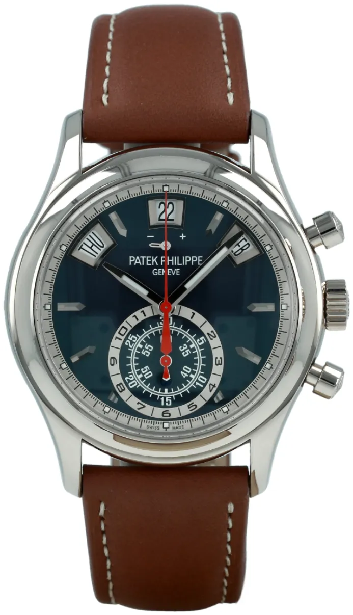 Patek Philippe Annual Calendar Chronograph 5960G 41mm White gold Blue