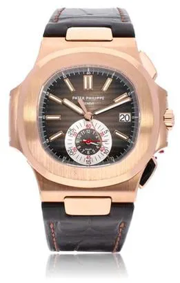 Patek Philippe Nautilus 5980R-001 40.5mm Rose gold Brown