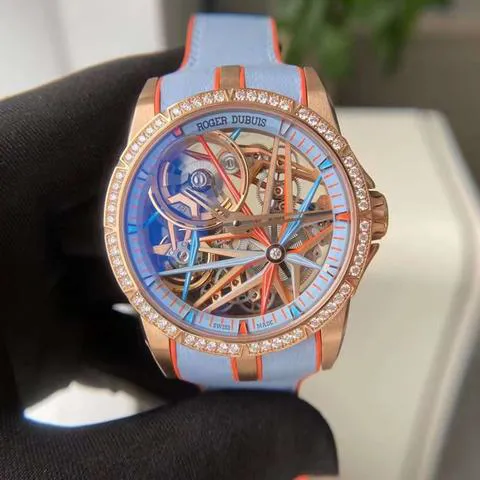 Roger Dubuis Excalibur RDDBEX1037 42mm Rose gold and 18k rose gold Blue