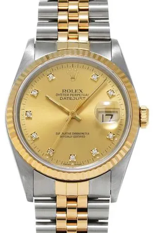 Rolex Datejust 16233G 36mm Stainless steel Champagne