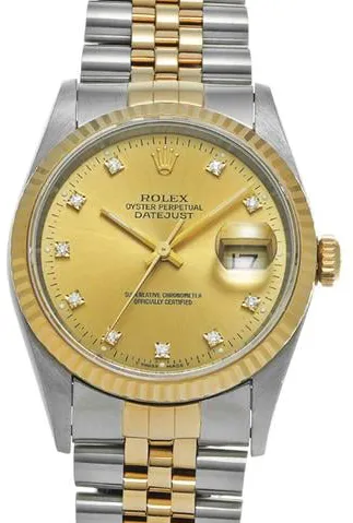 Rolex Datejust 16233G 36mm Stainless steel Champagne