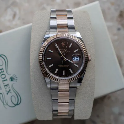 Rolex Datejust 41 126331 41mm Yellow gold and Stainless steel Brown 4