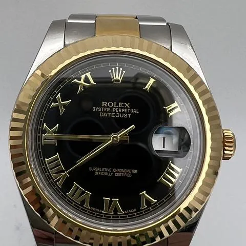 Rolex Datejust II 116333 41mm Yellow gold and Stainless steel Black